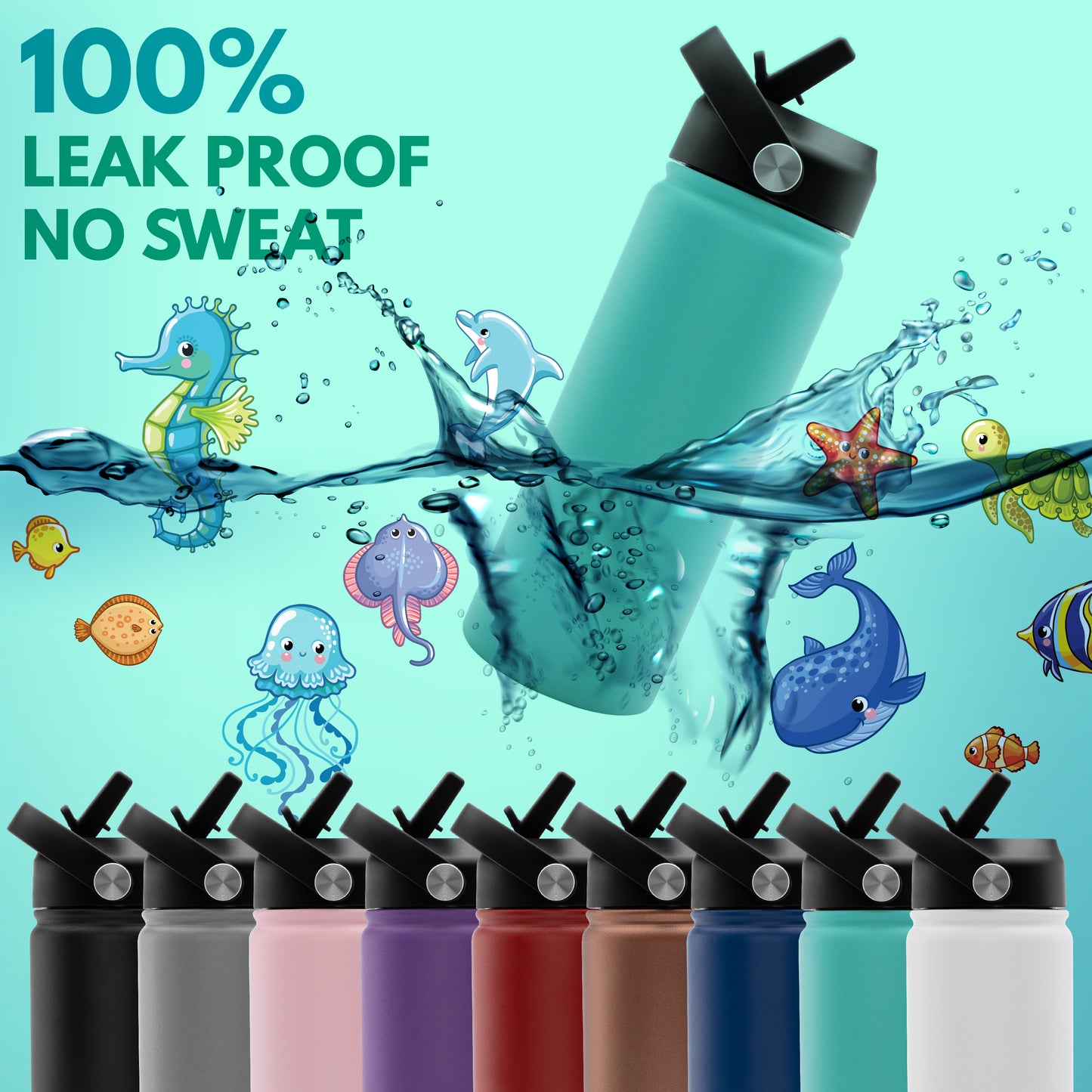 Kids Water Bottle Blue