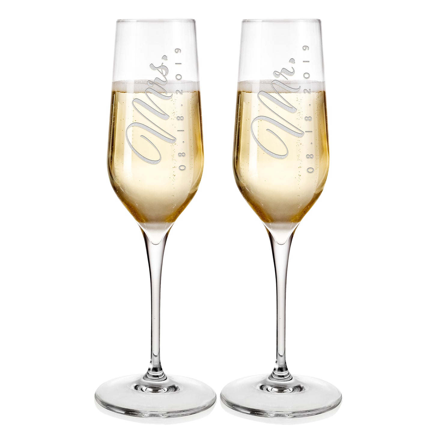 Champagne Flutes For Wedding Laser engraved Design 2