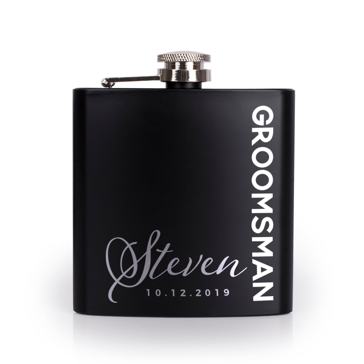 Personalized Black Flask - Design 1