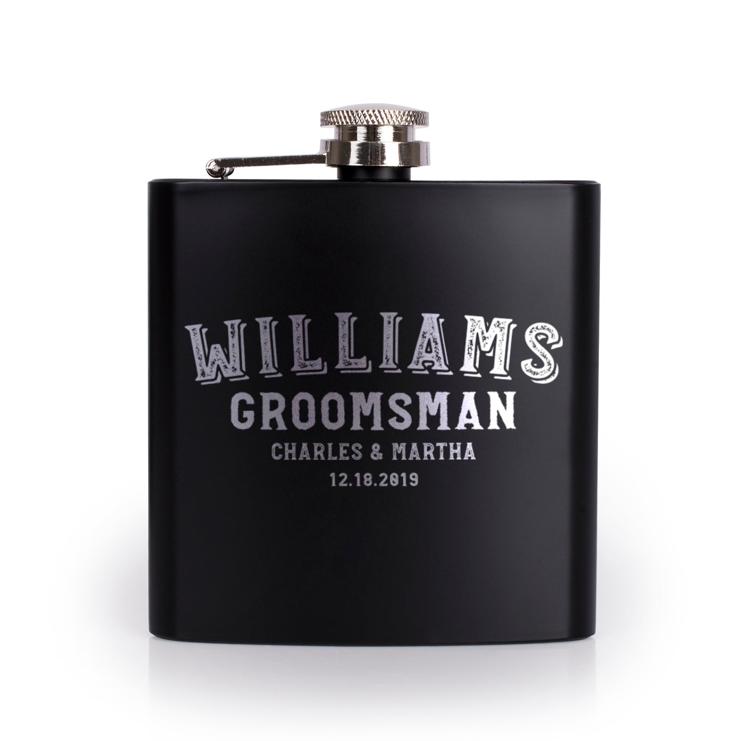 Personalized Black Flask - Design 7