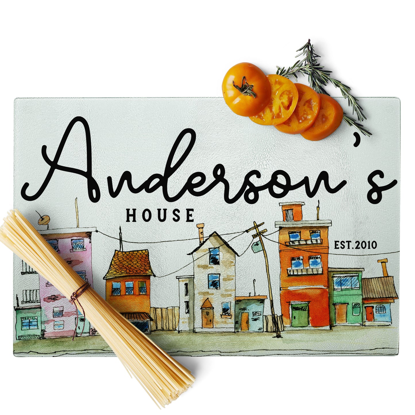 Glass Cutting Board Rectangular Design 2