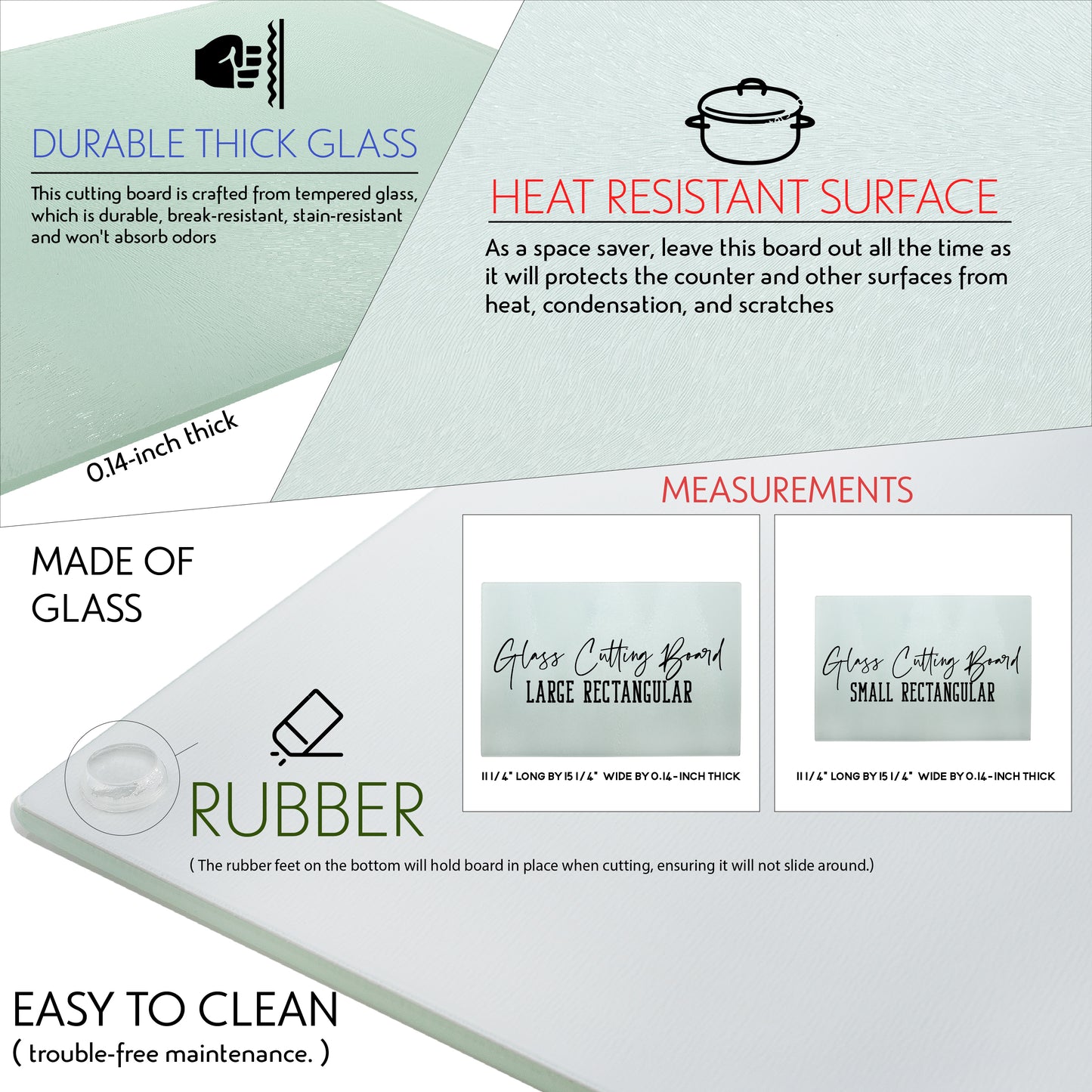 Glass Cutting Board Rectangular Design 2