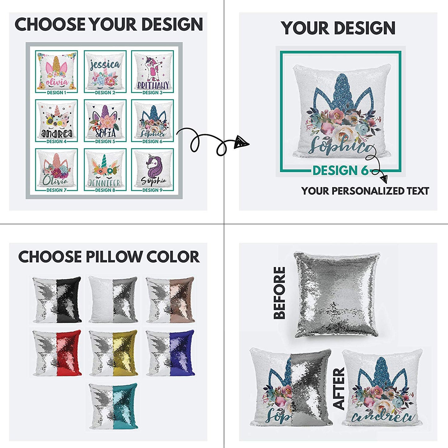 Sequin Pillow Case D9