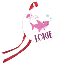 Load image into Gallery viewer, Christmas Ornaments Girl Shark