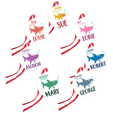 Load image into Gallery viewer, Christmas Ornaments Shark Family of 7