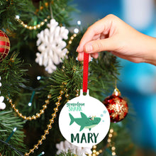 Load image into Gallery viewer, Christmas Ornaments Girl Shark