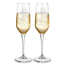 Load image into Gallery viewer, Champagne Flutes For Wedding Laser engraved  Design 1
