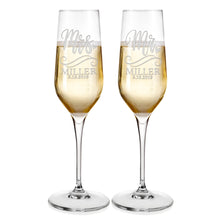 Load image into Gallery viewer, Champagne Flutes For Wedding Laser engraved  Design 3