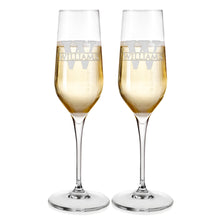 Load image into Gallery viewer, Champagne Flutes For Wedding Laser engraved  Design 8