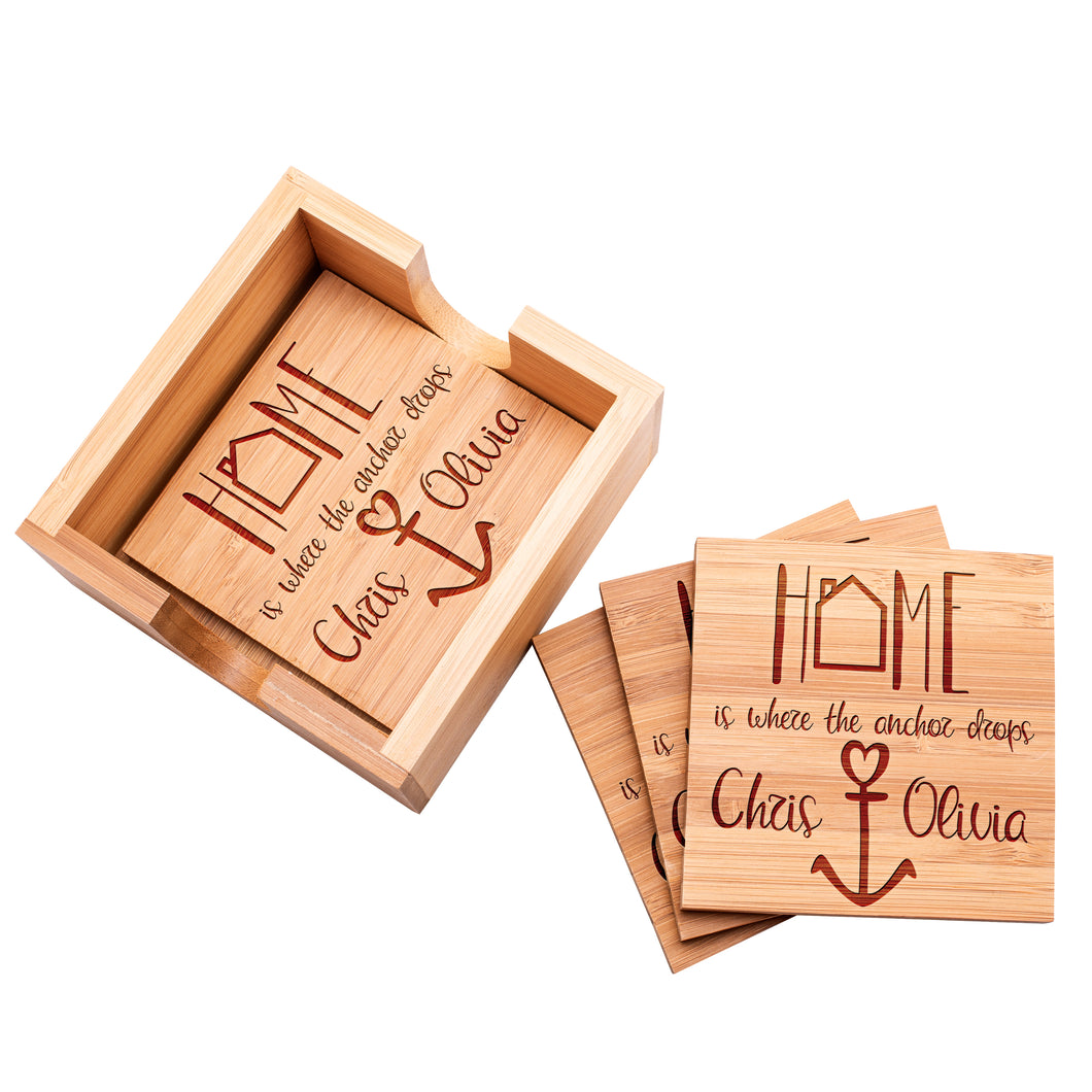 Wood Coaster D11 Set of 4