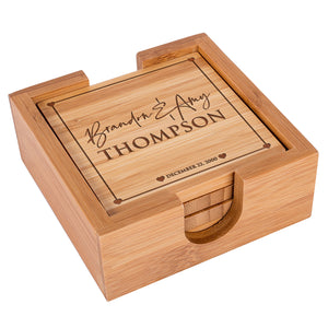 Wood coaster D1 Set of 4