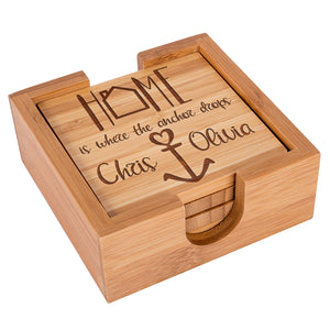 Wood Coaster D11 Set of 4