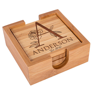 Wood Coaster D10 Set of 4