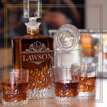 Load image into Gallery viewer, Whiskey Decanter and 4 Glasses  Set Design 9