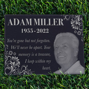 Personalized In Loving Memory Memorial Stone Garden Yard Indoor Outdoor Gift Loved Ones Mother Father Husband Son Mom Baby Engraved Plaque