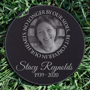 Personalized In Loving Memory Memorial Stone Garden Yard Indoor Outdoor Gift Loved Ones Mother Father Husband Son Mom Baby Engraved Plaque