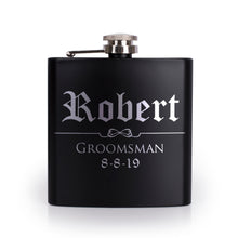 Load image into Gallery viewer, Personalized Black Flask - Design 5