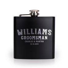 Load image into Gallery viewer, Personalized Black Flask - Design 7