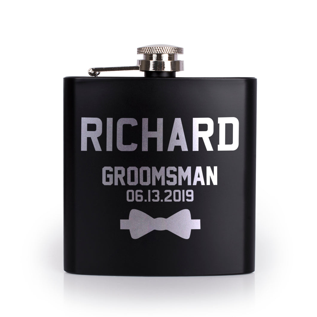 Personalized Black Flask - Design 9