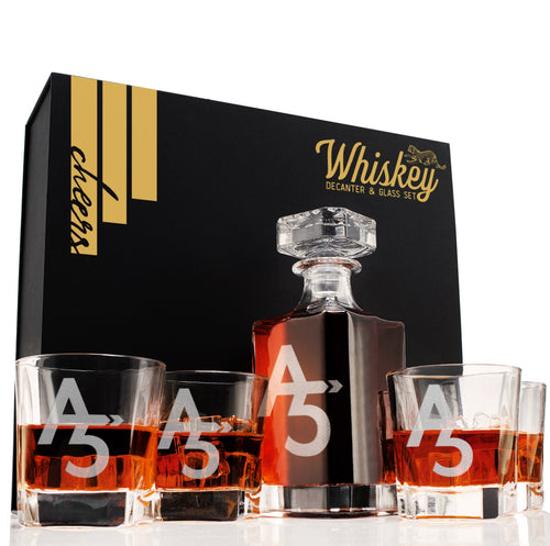 100 Decanter Sets ( No refund will be accept ) LOGO A5 on it.