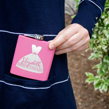 Load image into Gallery viewer, Personalized Pink Flask - Design 1