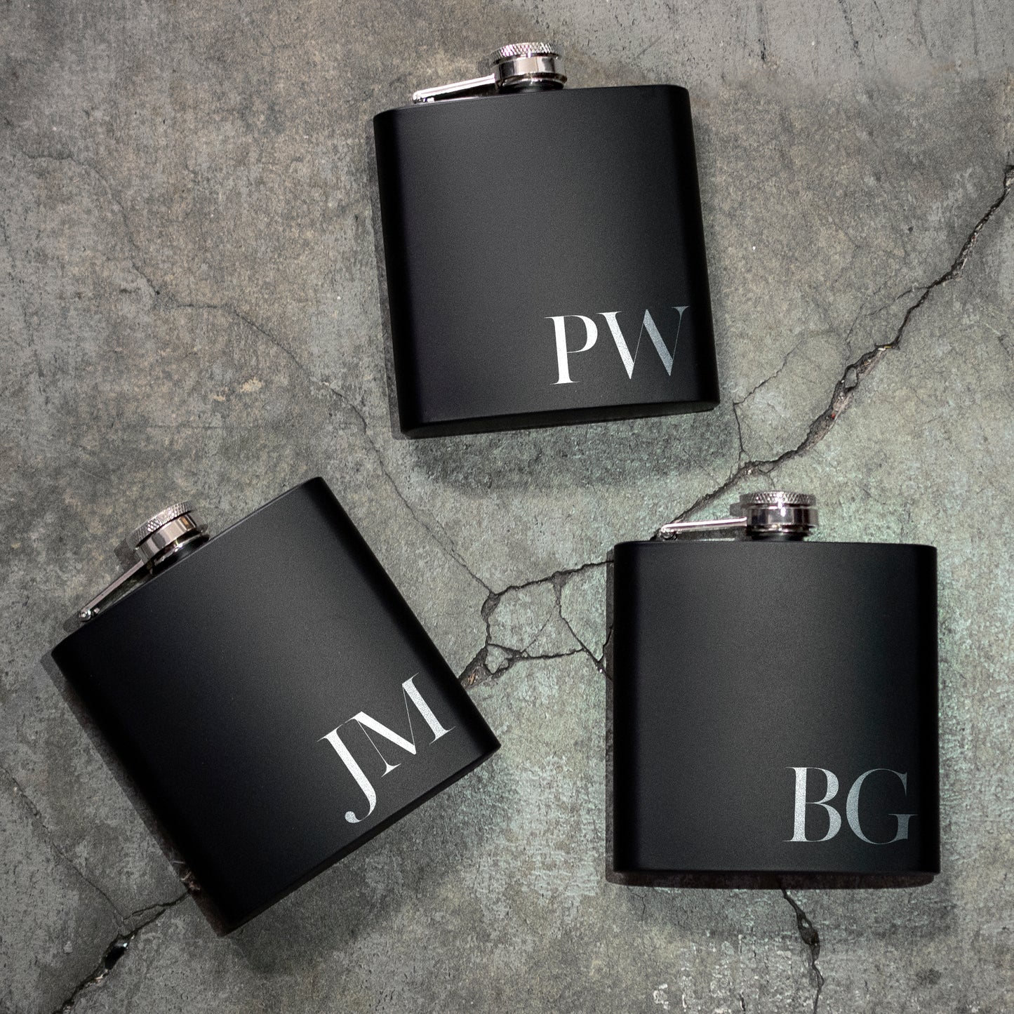 Personalized Black Flask  - Design 10