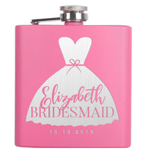 Load image into Gallery viewer, Personalized Pink Flask - Design 1