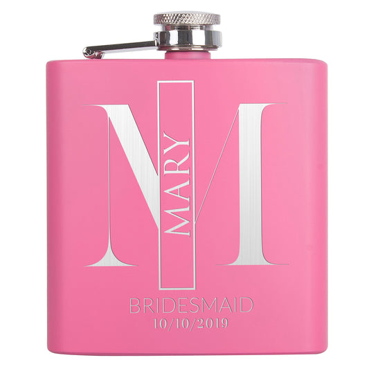 Personalized Pink Flask - Design 5