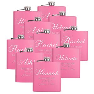 Personalized Pink Flask - Design 4