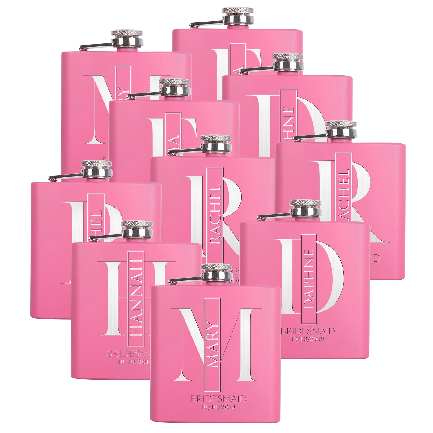 Personalized Pink Flask - Design 5