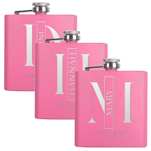 Personalized Pink Flask - Design 5