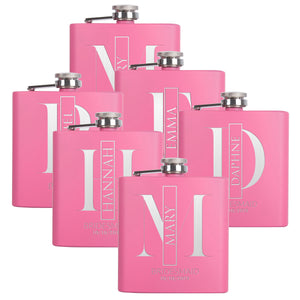 Personalized Pink Flask - Design 5
