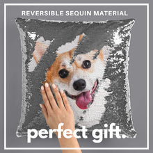 Load image into Gallery viewer, Pillow Case Photo Sequin Royal Blue