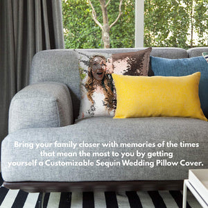 Pillow Case Photo Sequin Gold